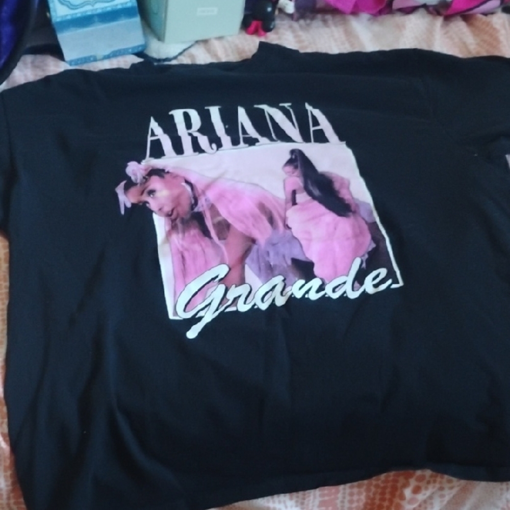 Ariana Grande Black and Pink  T-shirt